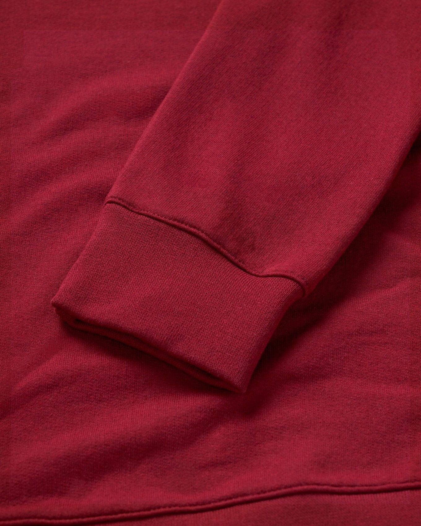 ReApparel Embrace Crew Neck . in color Garnet and shape long sleeve