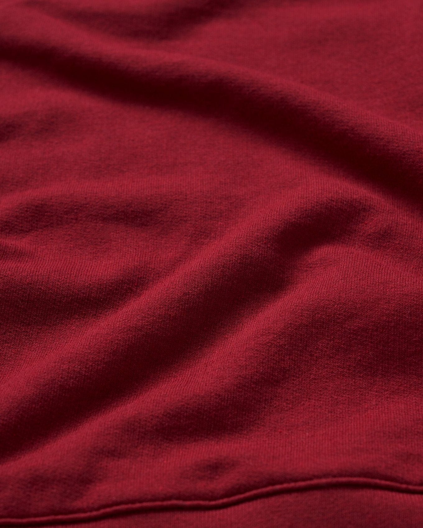 ReApparel Basura Crew Neck . in color Garnet and shape long sleeve